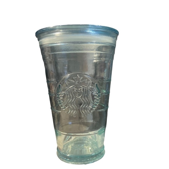 Hard to find!! Starbucks Recycled Green Glass Tumbler 16 oz (grande)